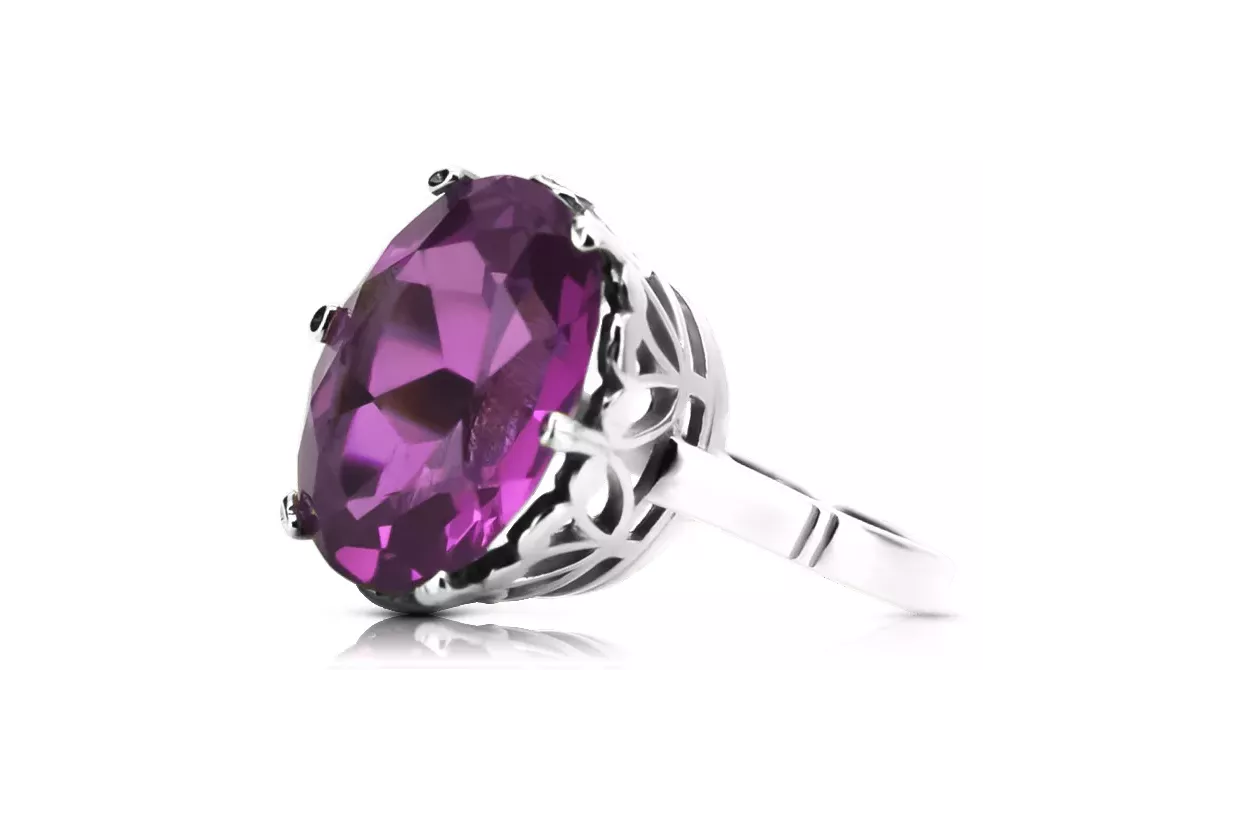 Ruso soviético rosa 14k 585 oro Alexandrite Ruby Esmeralda zafiro anillo Zircon vrc014