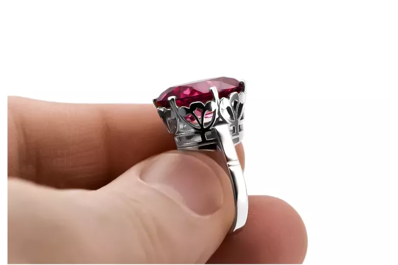 Ruso soviético rosa 14k 585 oro Alexandrite Ruby Esmeralda zafiro anillo Zircon vrc014