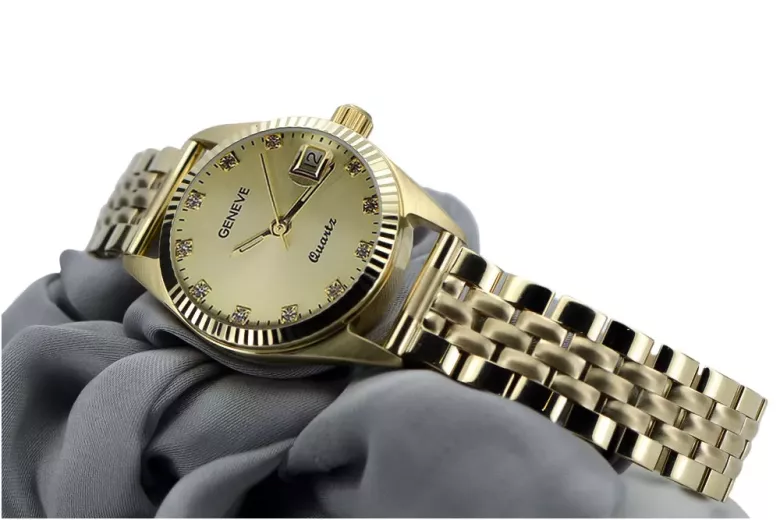 Reloj para hombres de oro Geneve ★ https://zlotychlopak.pl/es/ ★ Pureza de oro 585 333 Precio bajo!