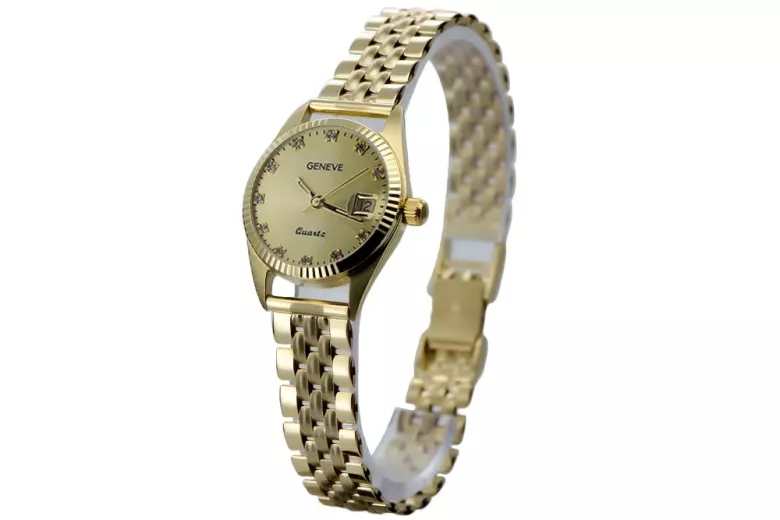 Reloj para hombres de oro Geneve ★ https://zlotychlopak.pl/es/ ★ Pureza de oro 585 333 Precio bajo!