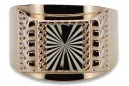 Vintage rose pink 14k 585 gold Men's signet ring csn002r