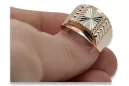 Anillo de sello para hombre de oro rosa vintage de 14k 585 csn002r