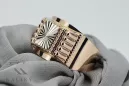 Anillo de sello para hombre de oro rosa vintage de 14k 585 csn002r