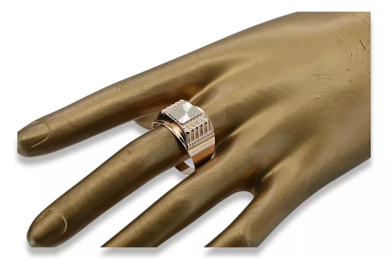 Anillo de sello para hombre de oro rosa vintage de 14k 585 csn002r