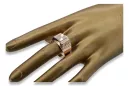 Vintage rose pink 14k 585 gold Men's signet ring csn002r