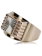 Anillo de sello para hombre de oro rosa vintage de 14k 585 csn002r