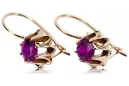 Rose rosa 14k 585 gold amethyst Ohrringe vec092 Jahr