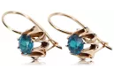 Rose rosa 14k 585 gold aquamarine Ohrringe vec092 Vintage russischer Sowjetstil