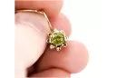 Rose rosa 14k 585 gold peridot Ohrringe vec092 Vintage russischer Sowjetstil