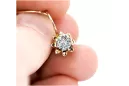 Rose rosa 14k 585 gold Zirkon Ohrringe Vec092 Vintage russischer Sowjetstil