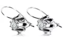 Boucles d'oreilles en or rose 14 carats 585, réglage vec092, style soviétique russe vintage