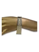 Pulsera de reloj de hombre de oro amarillo italiano de 14k mbw006y