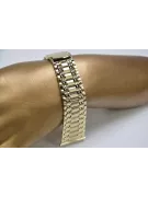 Pulsera de reloj de hombre de oro amarillo italiano de 14k mbw006yo