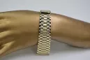 Pulsera de reloj de hombre de oro amarillo italiano de 14k mbw006yo