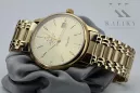 Gold men's watch Geneve ★ zlotychlopak.pl ★ Gold purity 585 333 Low Price!