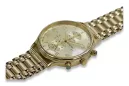 Жовтий 14k 585 золотий чоловічий годинник Geneve mw005ydg&mbw006y18cm