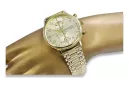 Желтые 14k 585 золотые мужские часы Geneve mw005ydg&mbw006y18cm