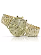 Reloj Geneve de hombre amarillo 14k 585 oro mw005ydg&mbw006y18cm