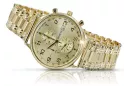 Желтые 14k 585 золотые мужские часы Geneve mw005ydg&mbw006y18cm