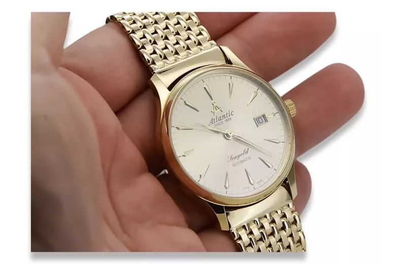 Reloj para hombres de oro Geneve ★ https://zlotychlopak.pl/es/ ★ Pureza de oro 585 333 Precio bajo!