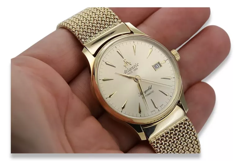 Reloj para hombres de oro Geneve ★ https://zlotychlopak.pl/es/ ★ Pureza de oro 585 333 Precio bajo!