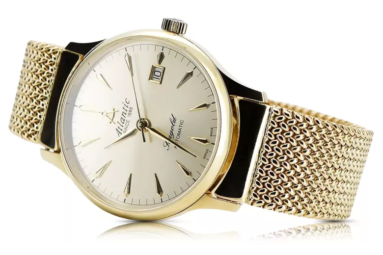 Reloj para hombres de oro Geneve ★ https://zlotychlopak.pl/es/ ★ Pureza de oro 585 333 Precio bajo!