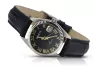 Or blanc 14k Lady Geneve montre cadran noir lw020wdbc