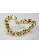 Bracelet d’ancrage en or jaune italien 14 carats cb025y