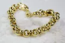 Bracelet d’ancrage en or jaune italien 14 carats cb025y