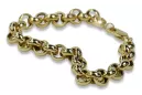 Bracelet d’ancrage en or jaune italien 14 carats cb025y