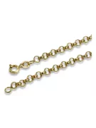 Bracelet d’ancrage en or jaune italien 14 carats cb025y