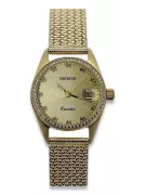 Gold men's watch Geneve ★ zlotychlopak.pl ★ Gold purity 585 333 Low Price!