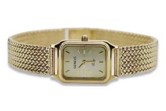 Yellow 14k 585 gold Lady Geneve wrist watch lw023y&lbw003y