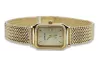 reloj Geneve de oro de 14 quilates para mujer con brazalete Lw023y&lbw004y