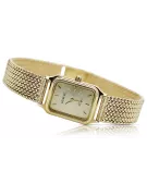 reloj Geneve de oro de 14 quilates para mujer con brazalete Lw023y&lbw004y