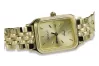 Желтые 14k 585 золотые наручные часы Lady Geneve lw023y&lbw008y