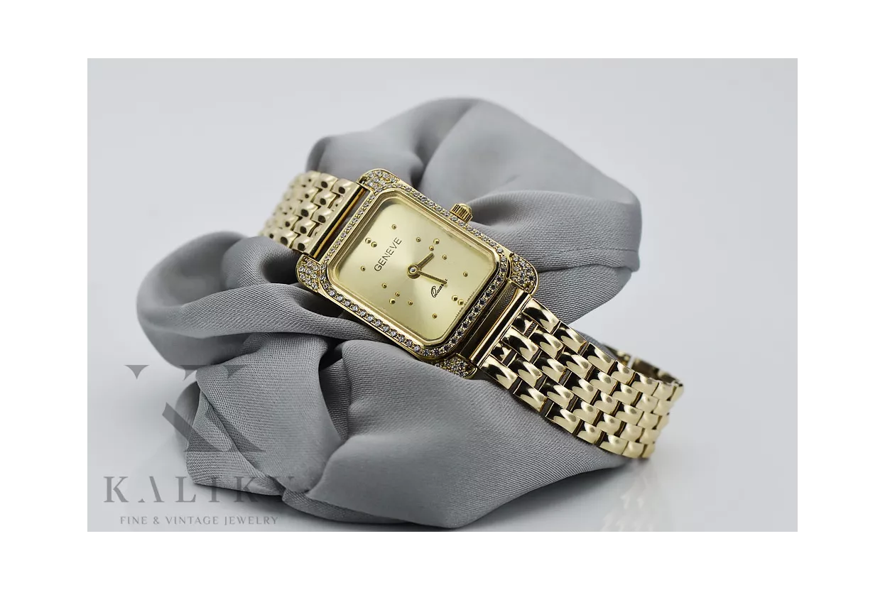 Reloj de oro para hombre Geneve ★ zlotychlopak.pl ★ Pureza de oro 585 333 Precio bajo!