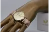 Rose red pink 14k 585 gold men's Geneve watch wristwatch mw004r&mbw003r