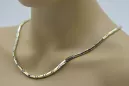 Italian yellow 14k gold 585 Hammer chain cc047yw