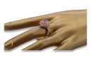 Ring Vintage Schmuck Amethyst Originales Vintage-Roségold aus 14 Karat vrc059r