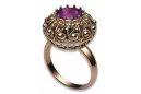 Ring Amethyst Original Vintage 14K Rose Gold Vintage craft vrc059r