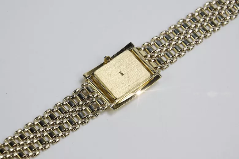 Gold men's watch Geneve ★ zlotychlopak.pl ★ Gold purity 585 333 Low Price!