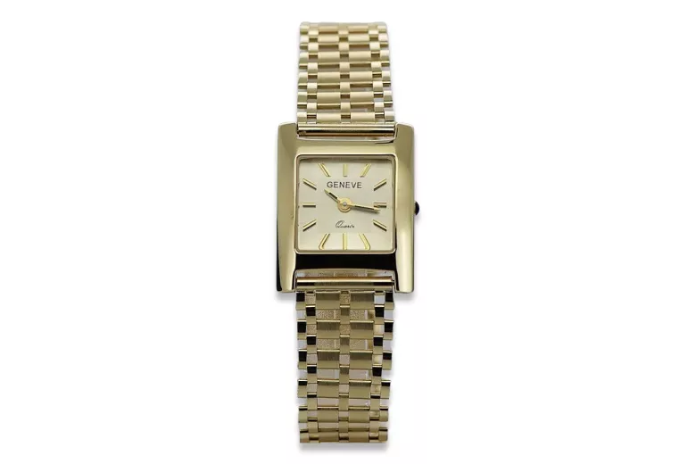 Gold men's watch Geneve ★ zlotychlopak.pl ★ Gold purity 585 333 Low Price!