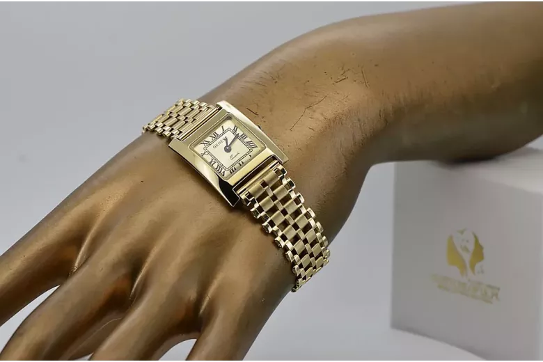 Gold men's watch Geneve ★ zlotychlopak.pl ★ Gold purity 585 333 Low Price!