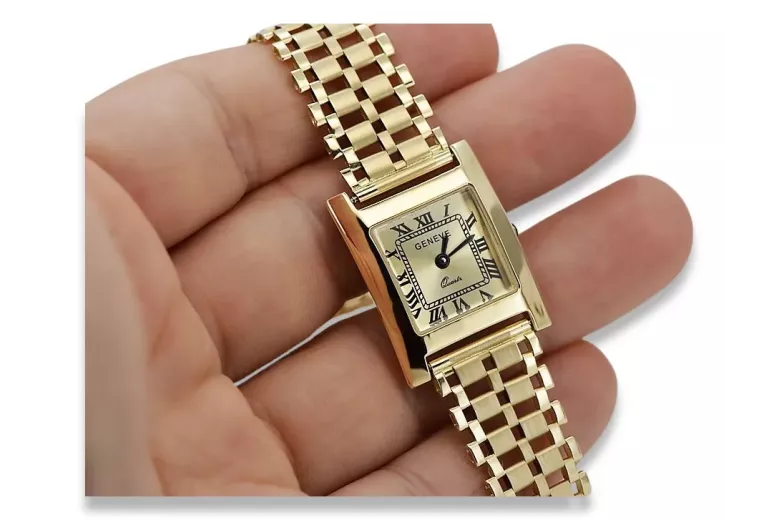 Reloj para hombres de oro Geneve ★ https://zlotychlopak.pl/es/ ★ Pureza de oro 585 333 Precio bajo!