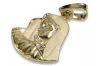 Italien jaune 14k 585 or Mary médaillon icône pendentif pm004y