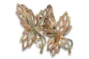 Boucles d’oreilles rose rose russe soviétique 14k 585 or URSS feuille d’érable ven096rw