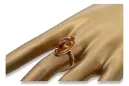 Ruso rosa soviética rosa URSS rojo 585 583 anillo de ámbar oro vrab008