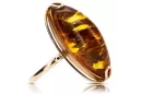 Rose russe rose soviétique rouge 585 583 or amber ring vrab008