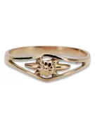 Russe soviétique rose rose 14k 585 or Bague vintage vrn071